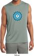 Mens Shirt Blue Vishuddha Sleeveless Moisture Wicking Tee