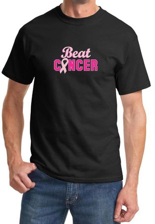 Mens Shirt Breast Cancer Awareness Beat Cancer Tee T-Shirt