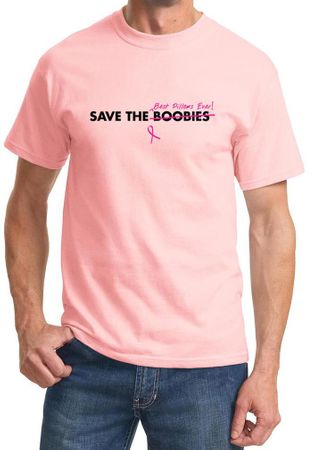 Mens Shirt Breast Cancer Awareness Best Pillows Ever Tee T-Shirt