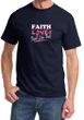 Mens Shirt Breast Cancer Awareness Faith Love Fight Tee T-Shirt