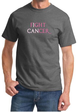 Mens Shirt Breast Cancer Awareness Fight Cancer Tee T-Shirt