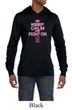 Mens Shirt Breast Cancer Awareness Keep Calm Lightweight Hoodie Tee