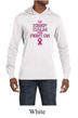 Mens Shirt Breast Cancer Awareness Keep Calm Lightweight Hoodie Tee