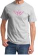 Mens Shirt Breast Cancer Awareness Wings Ribbon Tee T-Shirt