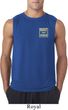 Mens Shirt Built Ford Tough Crest Pocket Print Sleeveless Tee T-Shirt