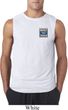 Mens Shirt Built Ford Tough Crest Pocket Print Sleeveless Tee T-Shirt