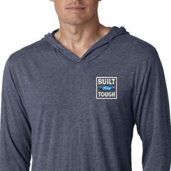 Mens Shirt Built Ford Tough Pocket Lightweight Hoodie Tee T-Shirt