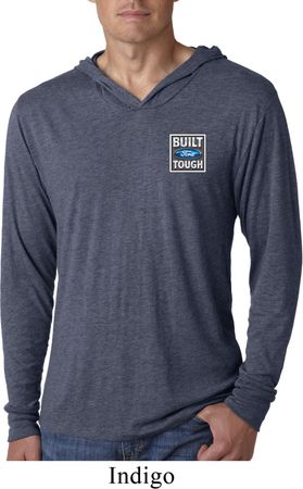 Mens Shirt Built Ford Tough Pocket Lightweight Hoodie Tee T-Shirt