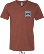 Mens Shirt Built Ford Tough Pocket Print Tri Blend V-neck Tee T-Shirt