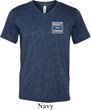 Mens Shirt Built Ford Tough Pocket Print Tri Blend V-neck Tee T-Shirt