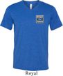 Mens Shirt Built Ford Tough Pocket Print Tri Blend V-neck Tee T-Shirt