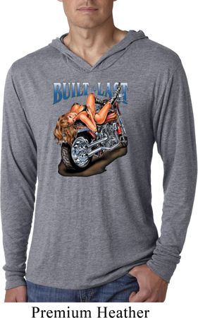 Mens Shirt Built To Last Lightweight Hoodie Tee T-Shirt
