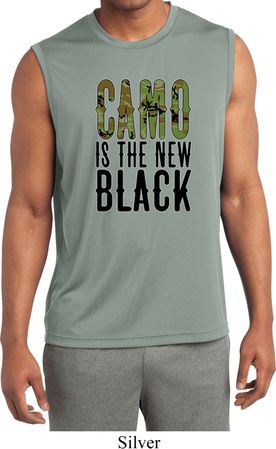Mens Shirt Camo is the New Black Sleeveless Moisture Wicking Tee