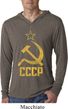 Mens Shirt CCCP Distressed Lightweight Hoodie Tee T-Shirt