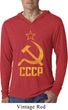 Mens Shirt CCCP Distressed Lightweight Hoodie Tee T-Shirt