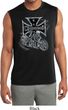 Mens Shirt Chopper Cross Skeleton Sleeveless Moisture Wicking Tee
