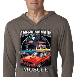 Mens Shirt Chrysler American Made Lightweight Hoodie Tee T-Shirt Mens Shirt Chrysler American Made Lightweight Hoodie Tee T-Shirt