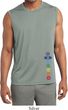 Mens Shirt Colored Chakra Bottom Print Sleeveless Moisture Wicking Tee