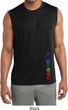 Mens Shirt Colored Chakra Bottom Print Sleeveless Moisture Wicking Tee