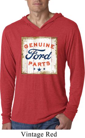 Mens Shirt Distressed Ford Parts Lightweight Hoodie Tee T-Shirt