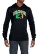 Mens Shirt Distressed Irish Shamrock Lightweight Hoodie Tee T-Shirt