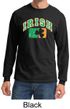 Mens Shirt Distressed Irish Shamrock Long Sleeve Tee T-Shirt