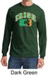 Mens Shirt Distressed Irish Shamrock Long Sleeve Tee T-Shirt