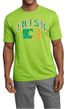 Mens Shirt Distressed Irish Shamrock Moisture Wicking Tee T-Shirt