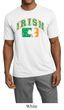Mens Shirt Distressed Irish Shamrock Moisture Wicking Tee T-Shirt