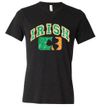 Mens Shirt Distressed Irish Shamrock Tri Blend V-neck Tee T-Shirt