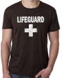 Mens Shirt Distressed Lifeguard Burnout Tee T-Shirt