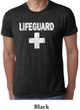 Mens Shirt Distressed Lifeguard Burnout Tee T-Shirt