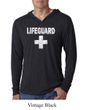 Mens Shirt Distressed Lifeguard Lightweight Hoodie Tee