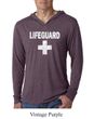 Mens Shirt Distressed Lifeguard Lightweight Hoodie Tee
