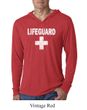 Mens Shirt Distressed Lifeguard Lightweight Hoodie Tee