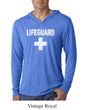 Mens Shirt Distressed Lifeguard Lightweight Hoodie Tee