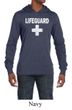 Mens Shirt Distressed Lifeguard Lightweight Hoodie Tee T-Shirt