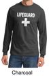 Mens Shirt Distressed Lifeguard Long Sleeve Tee T-Shirt