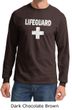 Mens Shirt Distressed Lifeguard Long Sleeve Tee T-Shirt
