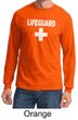 Mens Shirt Distressed Lifeguard Long Sleeve Tee T-Shirt