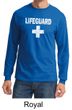 Mens Shirt Distressed Lifeguard Long Sleeve Tee T-Shirt