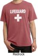 Mens Shirt Distressed Lifeguard Pigment Dyed Tee T-Shirt