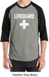 Mens Shirt Distressed Lifeguard Raglan Tee T-Shirt