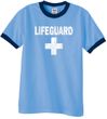 Mens Shirt Distressed Lifeguard Ringer Tee T-Shirt