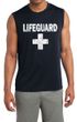 Mens Shirt Distressed Lifeguard Sleeveless Moisture Wicking Tee