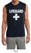 Mens Shirt Distressed Lifeguard Sleeveless Moisture Wicking Tee