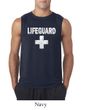 Mens Shirt Distressed Lifeguard Sleeveless Tee T-Shirt