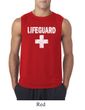 Mens Shirt Distressed Lifeguard Sleeveless Tee T-Shirt