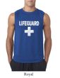 Mens Shirt Distressed Lifeguard Sleeveless Tee T-Shirt