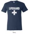 Mens Shirt Distressed Lifeguard Tri Blend V-neck Tee T-Shirt